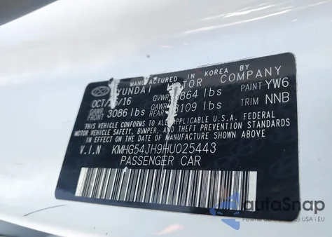 2017 Genesis G90 5.0 Ultimate из США, поврежденный, VIN KMHG54JH9HU025443